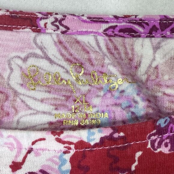 Lilly Pulitzer Lilac Thistle In The Wild Flowers Mini Geanna Dress XL 12/14 Pink - Picture 3 of 8